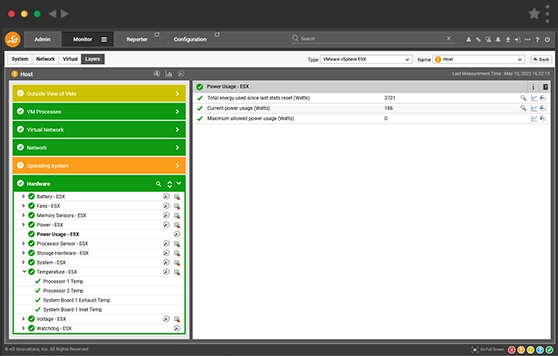 Monitoring server hardware with eG Enterprise