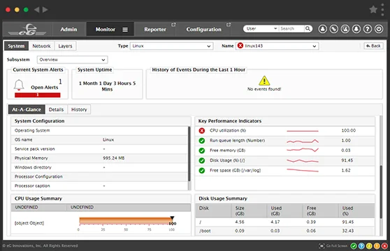 Linux Monitoring from eG Innovations